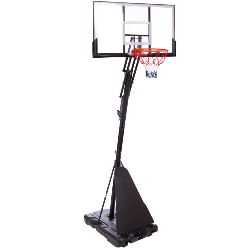 Стійка баскетбольна зі щитом (мобільна) DELUX S024 (щит-PC р-р 127х80см, кільце-сталь (16мм) d-45см, від компанії Спортивний інтернет - магазин "One Sport" - фото 1