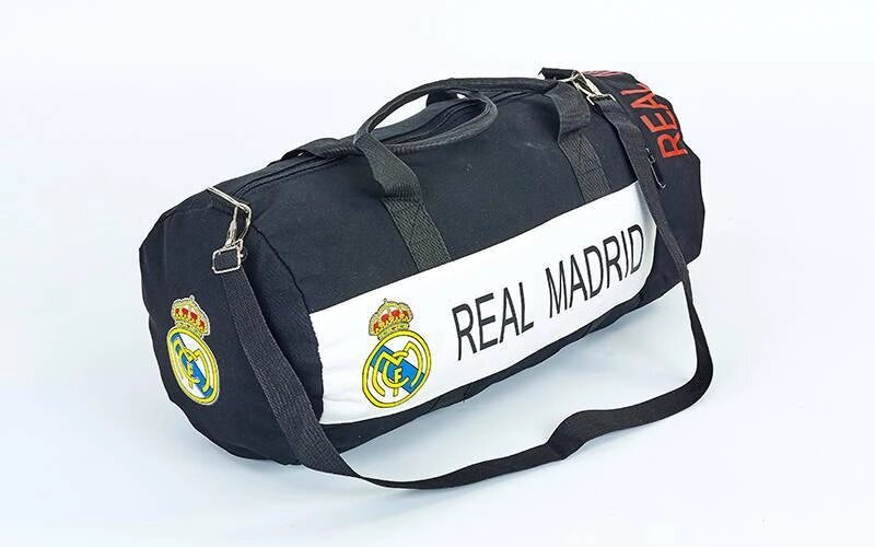 Сумка для тренувань з символікою футбольного клубу REAL MADRID GA-5633-4 (р-р 53х25см, чорний-білий) від компанії Спортивний інтернет - магазин "One Sport" - фото 1