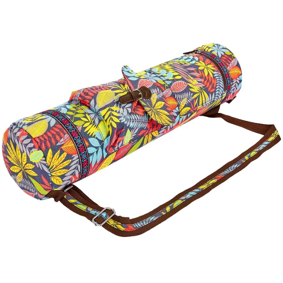 Сумка для йога килимка Yoga bag FODOKO FI-6972-4 (розмір 16смх70см, поліестер, бавовна, червоний-жовтий) від компанії Спортивний інтернет - магазин "One Sport" - фото 1