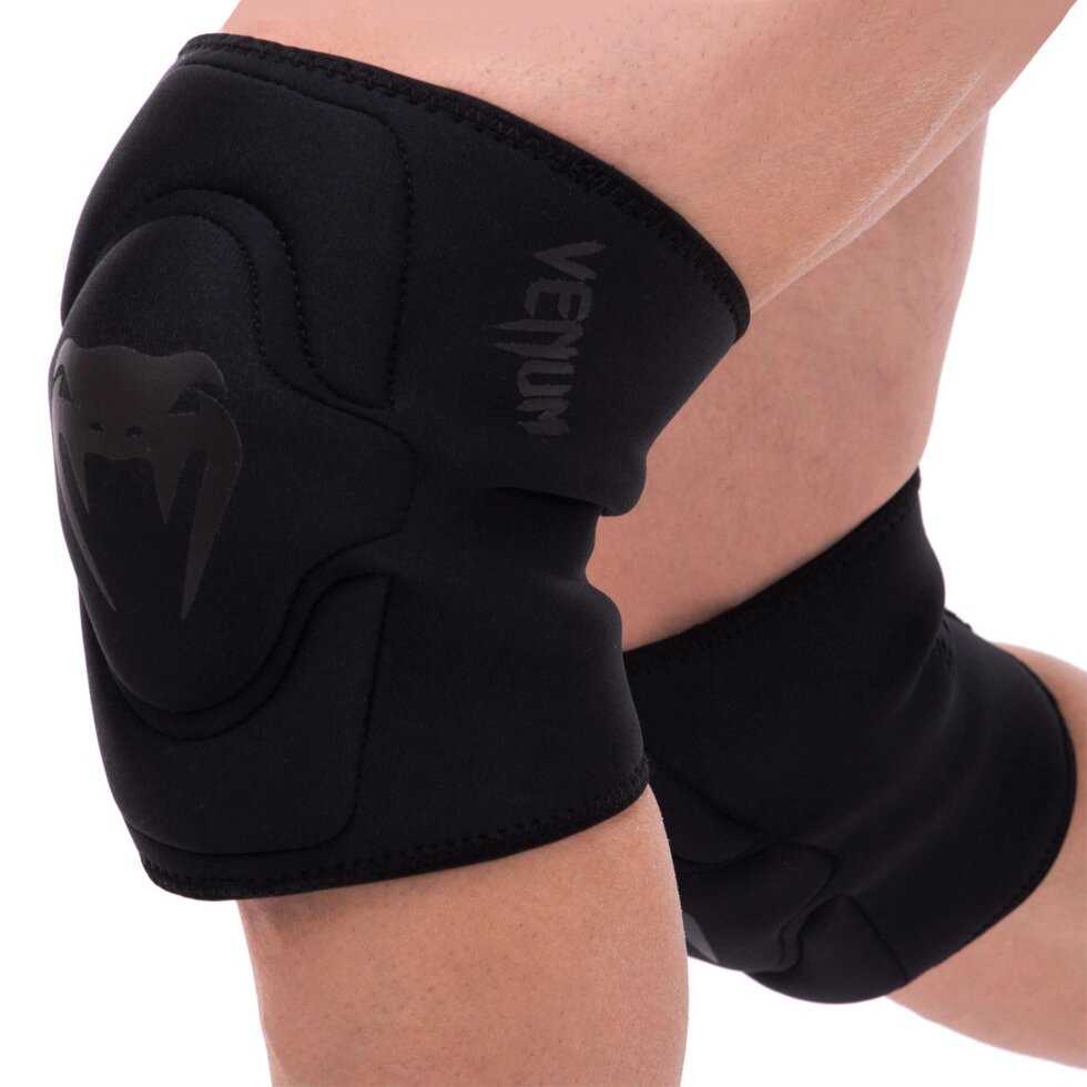 Захист коліна, наколінники VENUM KONTACT VN0178-1140 M-XL чорний від компанії Спортивний інтернет - магазин "One Sport" - фото 1