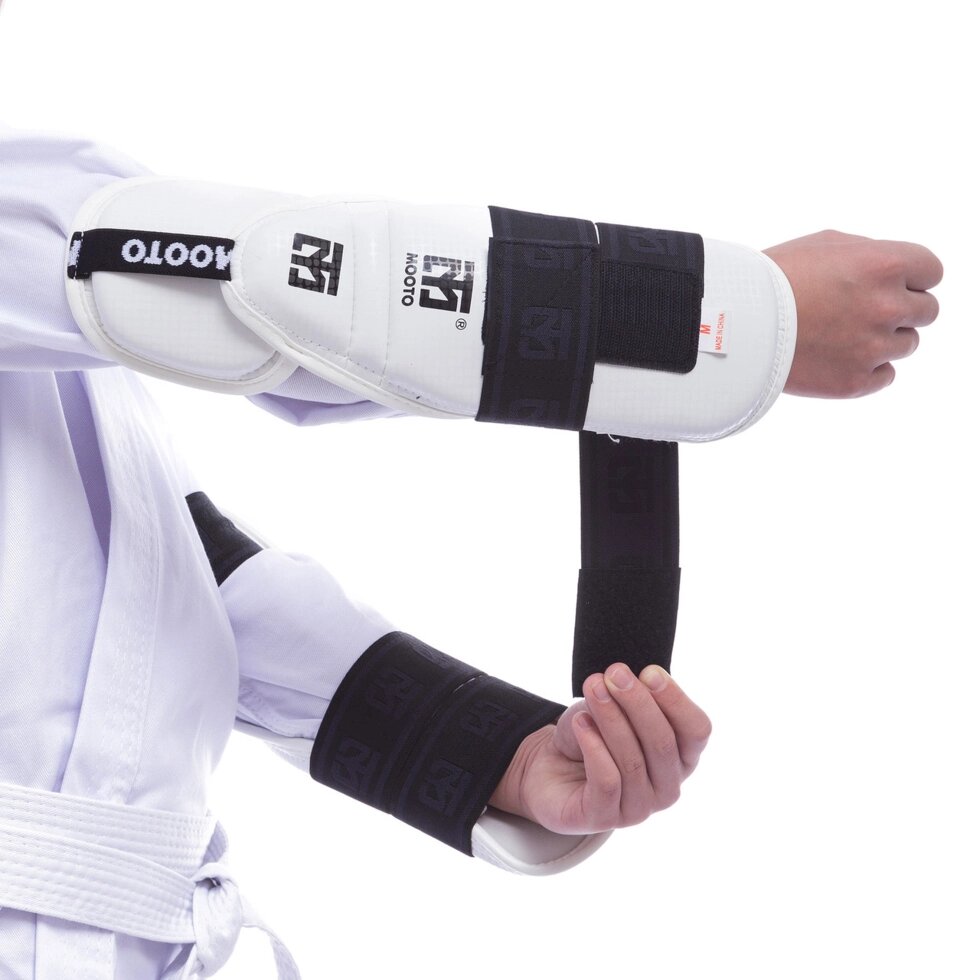 Захист передпліччя і лікті для тхеквондо ЗАМОВЛЕННЯ BO-0396 S-M білий від компанії Спортивний інтернет - магазин "One Sport" - фото 1