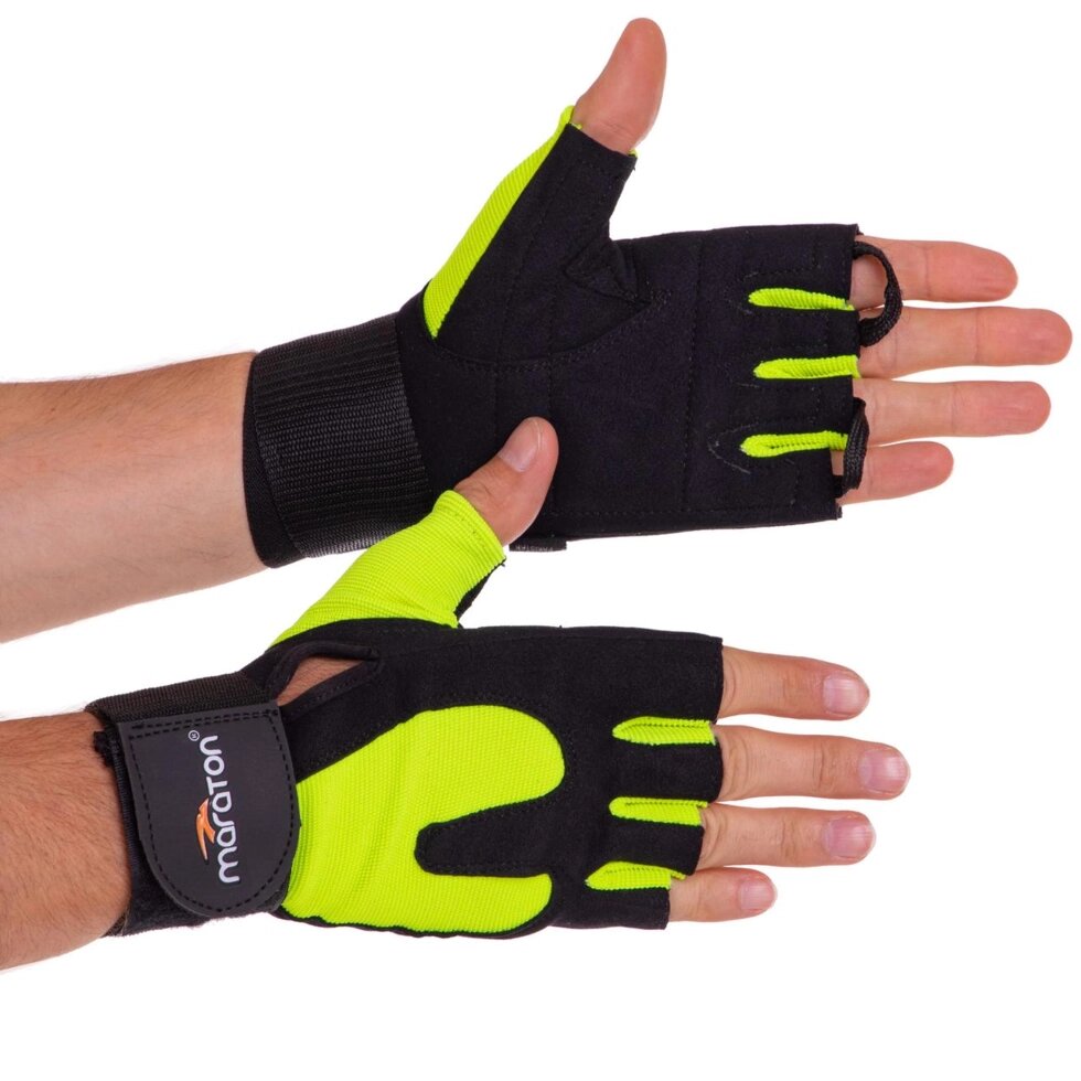 Жіночі рукавички для фітнесу MARATON 703 S-L кольори в асортименті від компанії Спортивний інтернет - магазин "One Sport" - фото 1