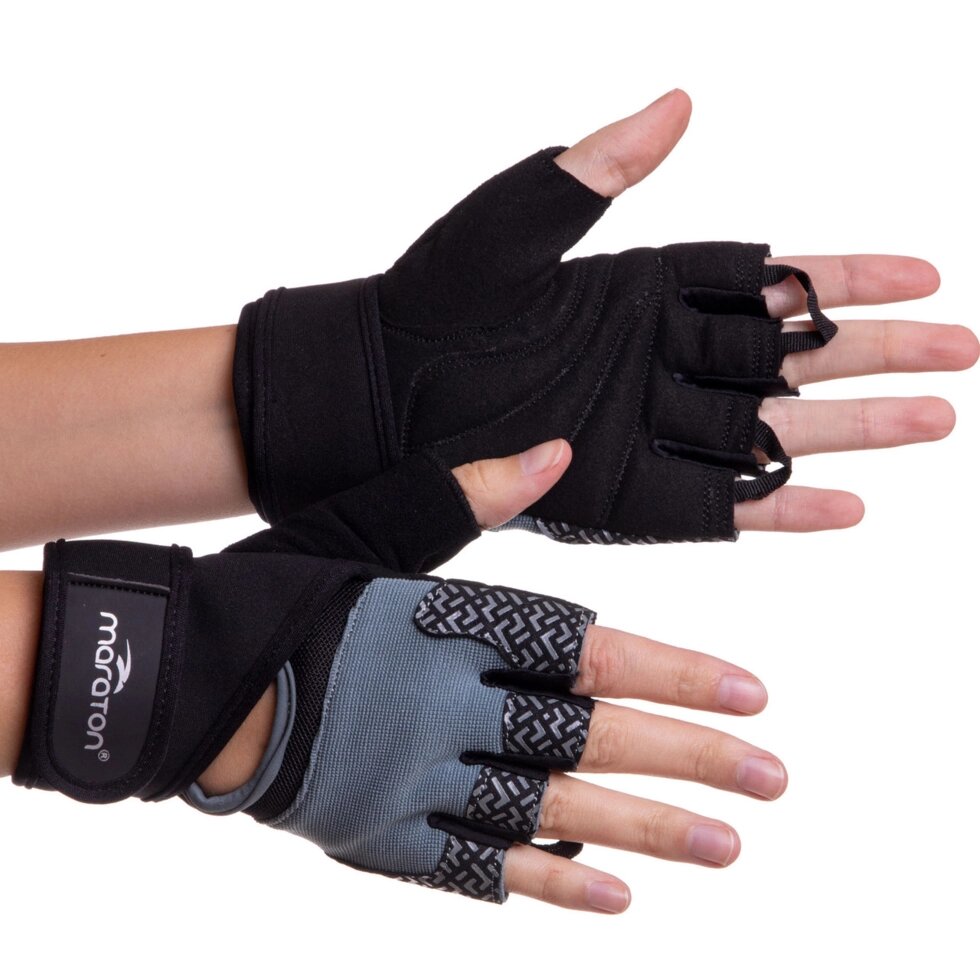 Жіночі рукавички для фітнесу MARATON AI061221 S-M кольори в асортименті від компанії Спортивний інтернет - магазин "One Sport" - фото 1