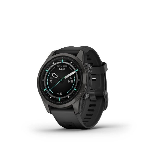 Epix Pro (Gen 2) – Sapphire Edition | 42 мм титановий сірий карбон DLC з чорним ремінцем від компанії Garmin - фото 1