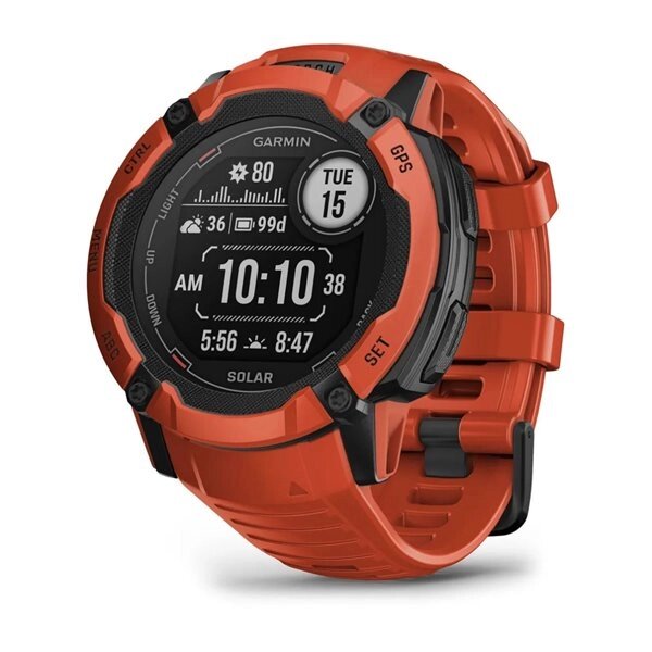 Instinct 2X Solar полум'яний червоний від компанії Garmin - фото 1