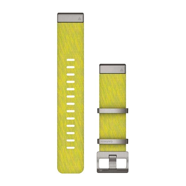 Нейлоновий ремінець Garmin QuickFit 22 для MARQ, жовтий/зелений від компанії Garmin - фото 1