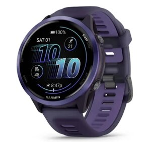 Смарт-годинник Garmin Forerunner 570 (47 мм), алюмінієвий безель індиго з ремінцем кольору пурпурний королівський/індиго