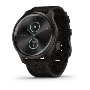 Смарт-годинник Garmin Vivomove Style графіт, алюмінієвий корпус, чорний нейлоновий ремінець