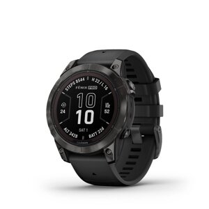 Смарт-годинник Garmin Fenix 7 Pro - Sapphire Solar Edition - темно-сірий титан DLC Carbon з чорним ремінцем