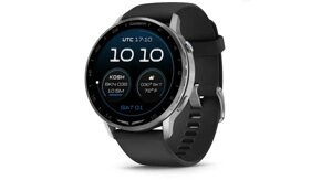 Смарт-годинник Garmin D2 Air X15 сріблястий із чорним силіконовим ремінцемраз