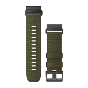 Тканинний ремінець Garmin QuickFit 26 для Tactix, Fenix 5X/6X/7X, Quatix, D2, Foretrex, Descent, тактичний оливковий