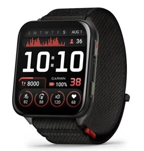Смарт-годинник Garmin Venu X1 чорно-сланцевий із задньою кришкою із титану та чорним нейлоновим ремінцем ComfortFit