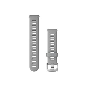 Ремінець Garmin для годинника Forerunner 255s (18 мм), світло-сірий із сріблястою застібкою