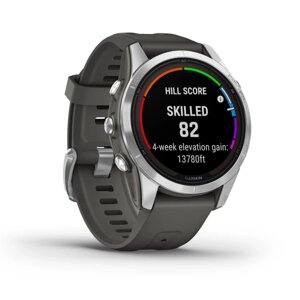 Смарт-годинник Garmin Fenix 7S Pro - Solar Edition - сріблястий з графітовим ремінцем