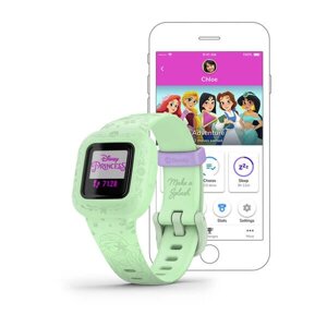 Дитячий фітнес-трекер Garmin Vivofit jr. 3 Disney The Little Mermaid на зеленому ремінці