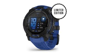 Смарт-годинник Garmin Instinct 3 (45 мм) AMOLED чорний із синьо-чорним ремінцем