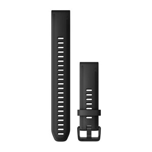 Ремінець Garmin QuickFit 20 для годинників Fenix 6S, Fenix 5S Plus, Fenix 5S, чорний великий розмір