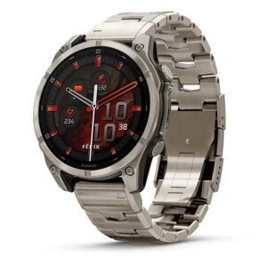 Смарт-годинник Garmin Fenix 8 – 47 мм, AMOLED Sapphire, титановий з титановим браслетом