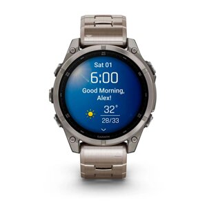 Смарт-годинник Garmin Fenix 8 – 47 мм, AMOLED Sapphire, титановий з титановим браслетом