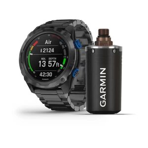 Смарт-годинник Garmin Descent Mk2i титановий DLC з титановим ремінцем в комплекті з передавачем Descent T1