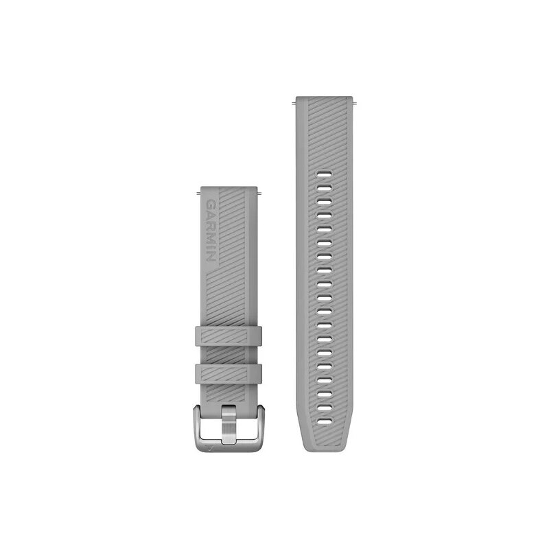 Ремінець Garmin для Forerunner 245/645/Vivoactive/Vivomove (20 мм) силіконовий сірий із застібкою з нержавіючої сталі від компанії Garmin - фото 1