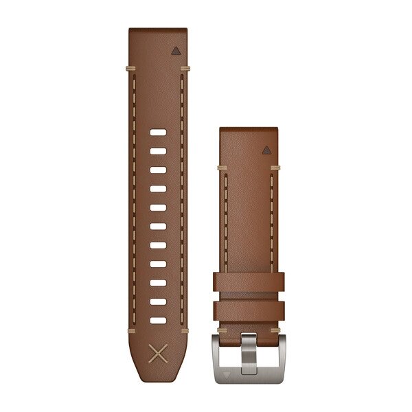 Шкіряний ремінець Garmin QuickFit 22 для смарт-годинника MARQ, коричневий від компанії Garmin - фото 1