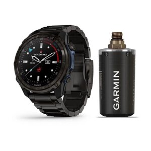 Смарт-годинник Garmin Descent Mk3i - 51 мм, титан Carbon Grey DLC з титановим браслетом + трансивер Descent T2