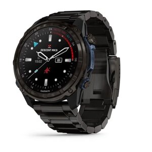 Смарт-годинник Garmin Descent Mk3i - 51 мм, титан Carbon Grey DLC з титановим браслетом