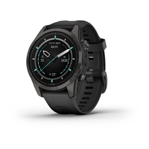 Смарт-годинник Garmin Epix Pro (Gen 2) - Sapphire Edition 42 mm - темно-сірий титан DLC Carbon з чорним ремінцем