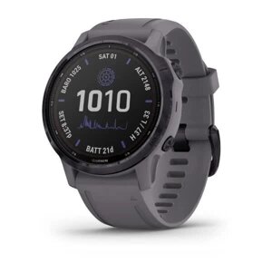 Смарт-годинник Garmin Fenix 6S Pro Solar, аметист з сірим ремінцем