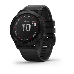 Смарт-годинник Garmin Fenix 6X Pro чорний з чорним ремінцем