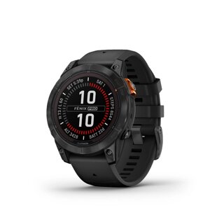 Смарт-годинник Garmin Fenix 7 Pro - Solar Edition - сланцево-сірий з чорним ремінцем