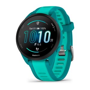 Смарт-годинник Garmin Forerunner 165 Music, силіконовий ремінець кольору бірюзовий/аква