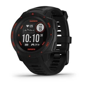 Смарт-годинник Garmin Instinct Esports Black Lava на чорному ремінці