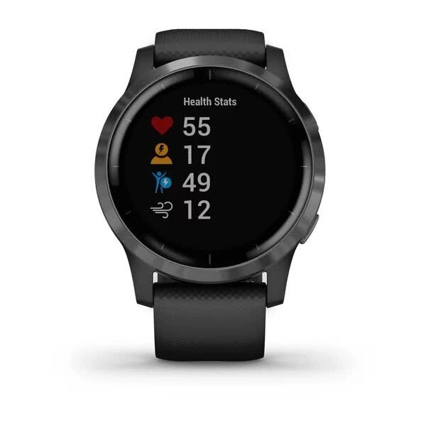 Смарт-часы Garmin Vivoactive 4 серые с черным ремешком (1197821279