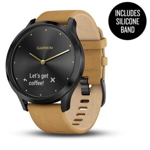 Смарт-годинник Garmin Vivomove HR Premium Black Tan One Size (універсальний)