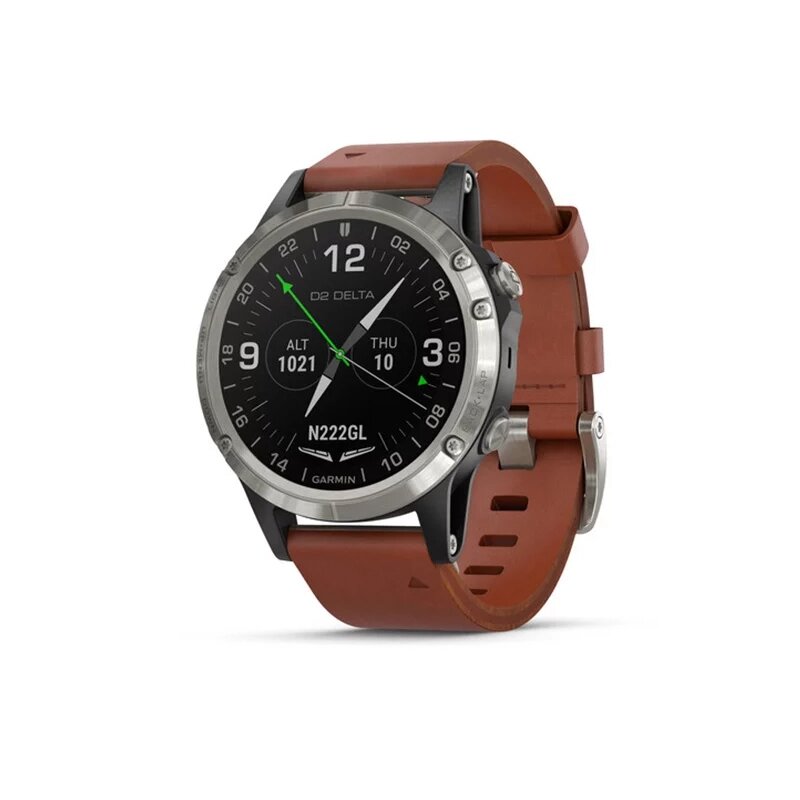 Смарт-годинник Garmin D2 Delta з коричневим шкіряним ремінцем від компанії Garmin - фото 1