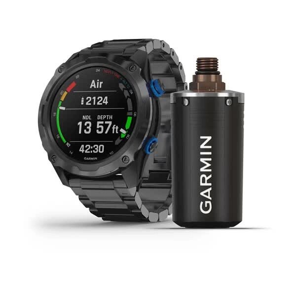 Смарт-годинник Garmin Descent Mk2i титановий DLC з титановим ремінцем в комплекті з передавачем Descent T1 від компанії Garmin - фото 1