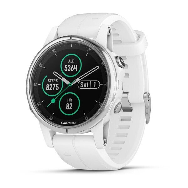 Смарт-годинник Garmin Fenix 5S Plus Sapphire White з білим ремінцем від компанії Garmin - фото 1