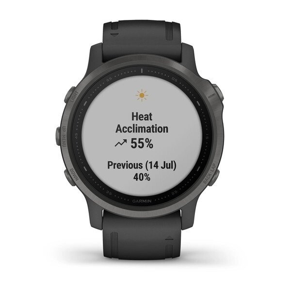Смарт-годинник Garmin Fenix 6S Sapphire сірий з DLC-покриттям і з
