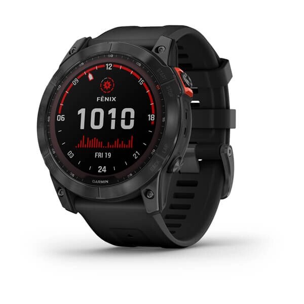 Смарт-годинник Garmin Fenix 7X Solar сірий з чорним ремінцем від компанії Garmin - фото 1