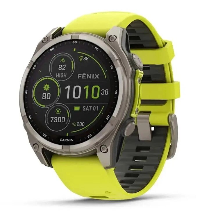 Смарт-годинник Garmin Fenix 8 – 47 мм, AMOLED, сланцево-сірий з чорним силіконовим ремінцем від компанії Garmin - фото 1