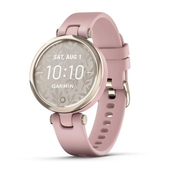 Смарт-годинник Garmin Lily Sport з кремово-золотистим безелем, рожевим корпусом та силіконовим ремінцем від компанії Garmin - фото 1