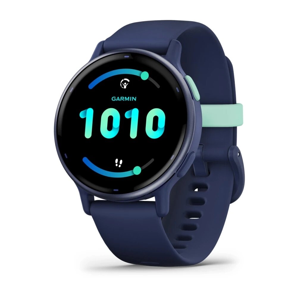 Смарт-годинник Garmin Vivoactive 5 – темно-синій алюмінієвий безель, темно-синій корпус із силіконовим ремінцем від компанії Garmin - фото 1