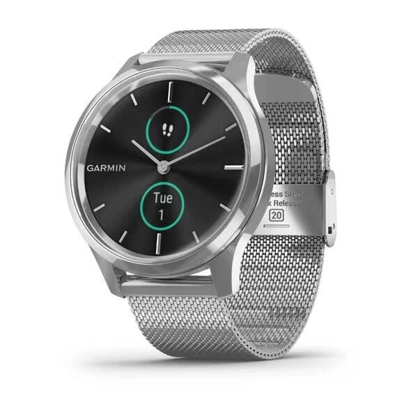 Смарт-годинник Garmin Vivomove Luxe сріблястий зі сріблястим ремінцем від компанії Garmin - фото 1
