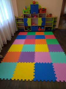 Дитячий килимок-пазл з еви EVA Спорт 50х50х1 см