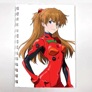 Блокнот скетчбук аніме Рей Аска Євангеліон Evangelion (sk0057)