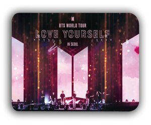 Килимок комп'ютерний Bts Love yourself tour in Seoul к-поп 18х22 см (k012)