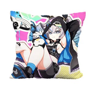 Подушка Броня Зайчик Хонкай Импакт Honkai Impact двостороння 40х40 см (p0706)