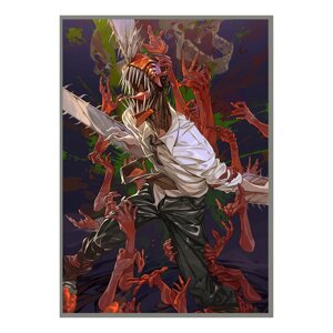 Постер плакат аніме Денджі Людина-бензопила 42х29 см А3 (poster_0721)